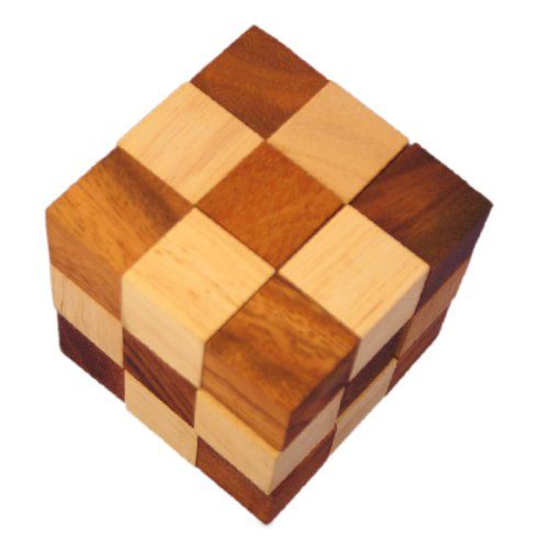 iets regeling Paine Gillic Grote houten slang kubus puzzel - Raindroptime