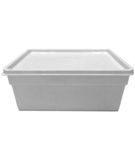 Freezer storage box transparent with white lid - 2500 ml