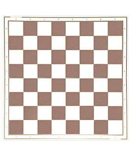 Laminated chessboard 49 cm - white and brown squares 55 mm - foldable